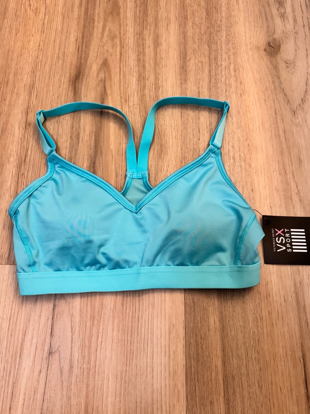 Victoria's Secret VSX Sport Light Blue Racerback Sports Bra Size Small